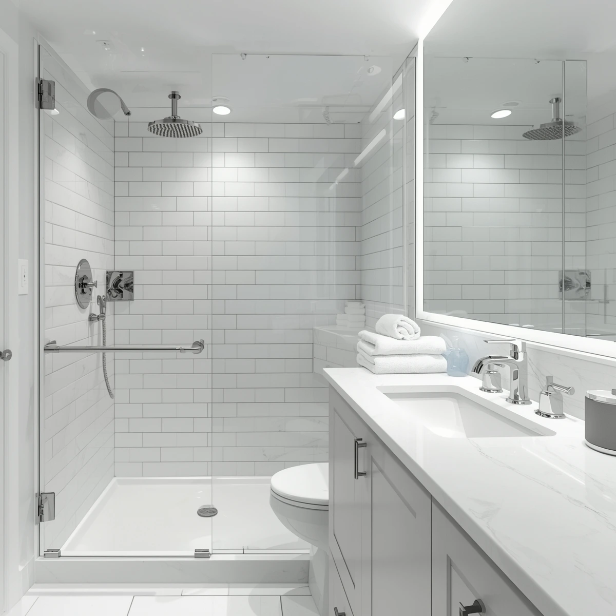 Bathroom after professional deep cleaning service