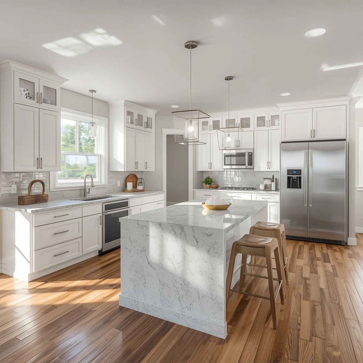 Clean kitchen after house cleaning service