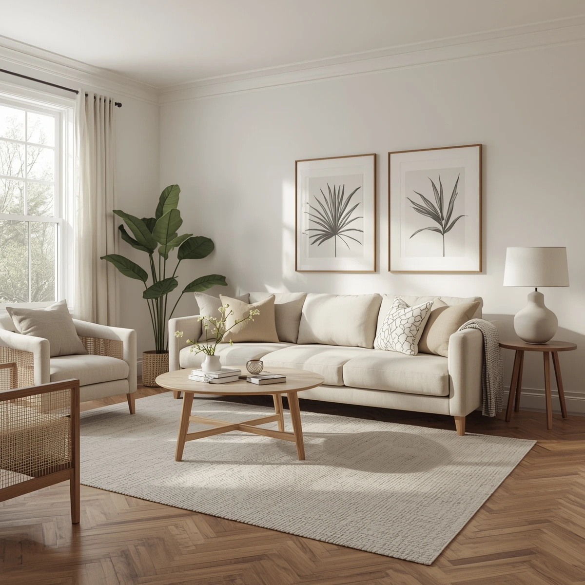 Clean living room after professional house cleaning